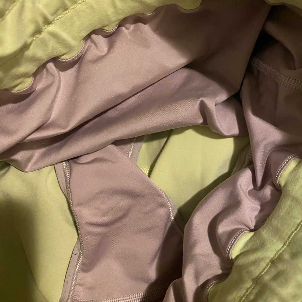 lululemon athletica Green/yellow Athletic Shorts fits size small (size 8) - Picture 5 of 5